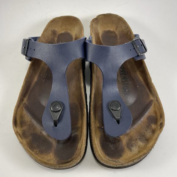 Birkenstock Gizeh Thong Sandals Womens Size 36 US 5-5.5 Navy Blue Flip Flops - Picture 3 of 10